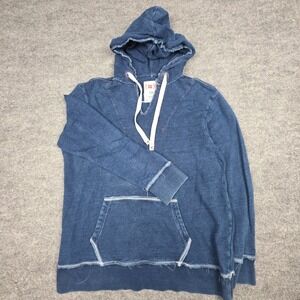 Vintage Gap Hoodie Men's Large Blue Faded Distressed Marks